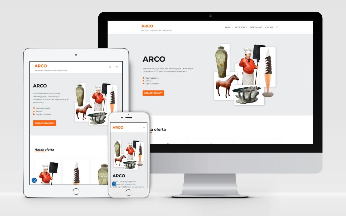 responsywny projekt strony internetowej https://arco-sklep.pl