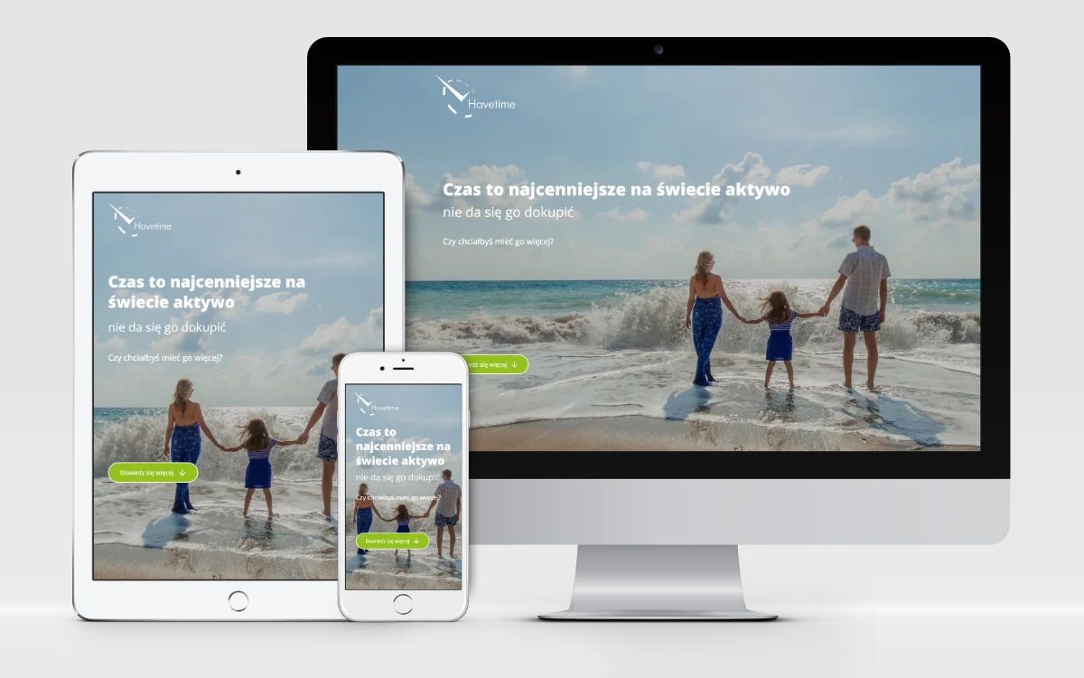 responsywny projekt strony internetowej https://havetime.pl
