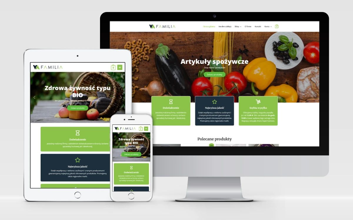 responsywny projekt strony internetowej https://hurtowniafamilia.com.pl