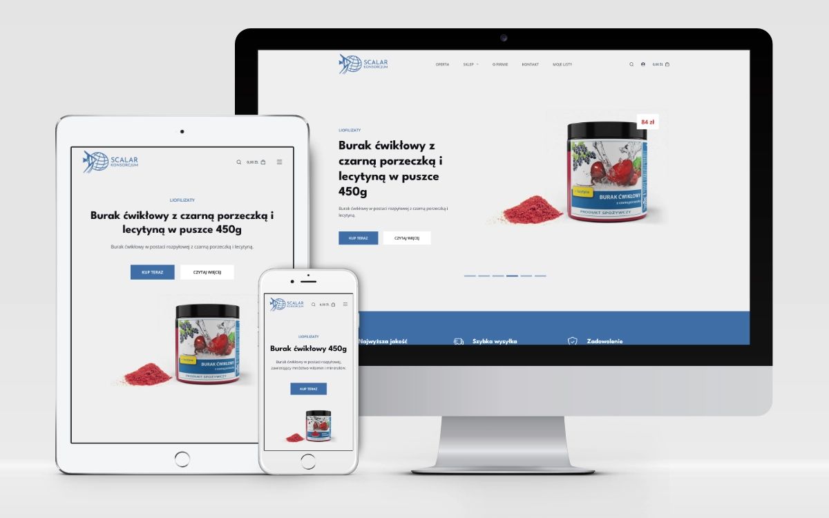 responsywny projekt strony internetowej https://scalarkonsorcjum.eu